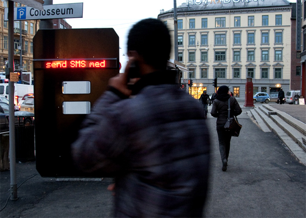 billboard at Oslo Central Station